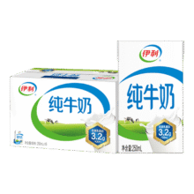 再降价：伊利 纯牛奶 全脂 250ml*16盒22.9元