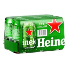 Heineken/喜力经典330ml*12听 全麦酿造易拉罐啤酒好友聚会畅饮款45元 (券后省27)