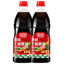 厨邦生抽酱油 酿造酱油 1.02kg*2瓶6.72元（需领券）