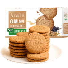 plus、需首购：Arale高纤维燕麦0糖芝麻饼干1kg礼盒婚庆喜饼粗粮代餐饱腹休闲零食97.28元（需领券，合24.32元/件）