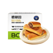 碧翠园 全麦椰香红豆面包 800g豆沙夹心手撕面包17.9元（合8.95元/件）