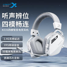 限移动端、京东百亿补贴：西伯利亚 K03S2.4G真无线蓝牙游戏耳机 头戴式电脑耳机 冰川白152.15元