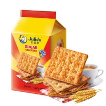 马来西亚进口，Julie's 茱蒂丝 口口香/奶油苏打饼干132g*2袋*2件19.85元包邮（折4.96元/袋）