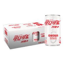 可口可乐 Coca-Cola 纤维+无糖零热量汽水 200ml*12罐9.8元