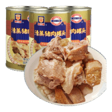 百亿补贴：梅林 清蒸猪肉罐头 550g*3罐60.3元