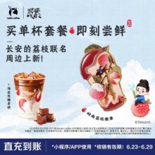 再降价：新品首发【瑞幸咖啡】预售【得荔枝徽章】单杯套餐 核销期：6.23-6.2916.62元