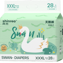 爽然（shinrea）天鹅拉拉裤XXXL28片轻薄超柔透气尿不湿【品牌直供 安心品质】100.56元（合16.76元/件）