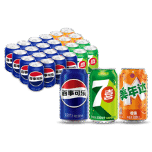百事可乐百事/7喜/美年达 330ml*24（16 4 4）整箱 新老包装随机发货26.63元