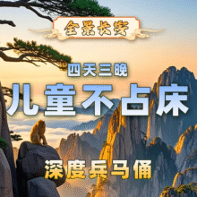 美团 【全景+儿童不占床】兵马俑+千古情+驼铃3天3晚游原价1769，现价580