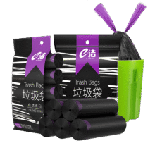 e洁 抽绳垃圾袋加厚免撕 45*50cm*120只1.3丝3.7元（需领券）