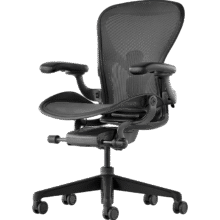 赫曼米勒（HERMAN MILLER）Aeron二代座椅 aeron2石墨色标准款尼龙底座人体工学椅  90-120度(含) 升降扶手8777.3元