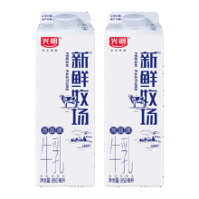 光明鲜牛奶 新鲜牧场高品质牛乳 950ml*2盒*4件(共8盒)54.76元（合13.69元/件）