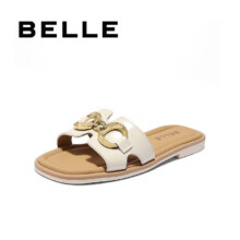 百丽（Belle）休闲一字拖女  商场同款224.19元（需领券）