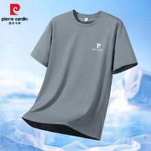皮尔卡丹  休闲圆领冰丝T恤合17.4元/件（任选两件）实付34.8元