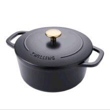 双立人（ZWILLING）汤锅 珐琅锅铸铁锅圆形炖锅煲汤锅炖汤锅炖锅 哑光黑24cm503.72元（需领券）