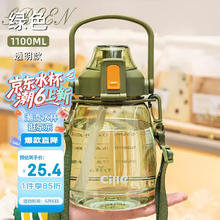 cille 希乐 塑料水杯 1.1L 雪球白17.93元