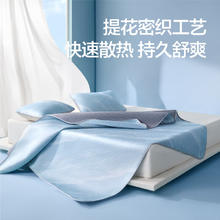 网易严选 冰肤凉席 冰丝席 150*200cm 水波灰81.69元
