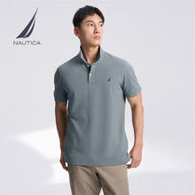 NAUTICA 男装25春夏商务休闲舒适亲肤棉氨透气短袖POLO男 雾霾蓝41H L87.68元