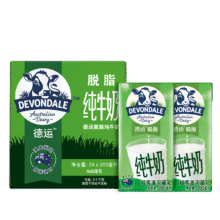 需首购、需凑单、京东PLUS:德运 全脂/脱脂 纯牛奶 整箱装 200ml *24盒104.04元（需领券，合52.02元/件）