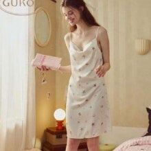 plus：果壳（Gukoo）睡裙女夏季新款小贝壳满印冰丝性感清凉女士家居可调节吊带睡裙B 小贝壳睡裙 S43.1元（需领券）