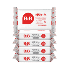 保宁（B&B）婴儿洗衣皂宝宝专用肥皂儿童尿布皂内衣皂 洋槐香200g*5 韩国进口99元（合49.5元/件）