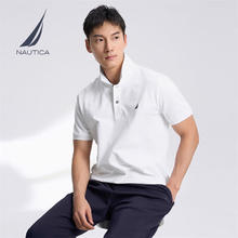 NAUTICA 男装25春夏商务休闲舒适亲肤棉氨透气短袖POLO男 白色1BW S87.68元