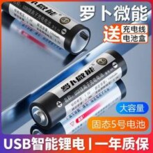 Type-C充电，罗卜微能 5号固态充电电池2节装17.9元包邮