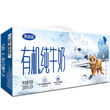完达山牛奶有机纯牛奶3.6g乳蛋白纯奶生牛乳 200ml*24盒44.45元