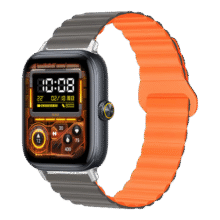 vivoiQOO WATCH GT 蓝牙软胶版 追风黑蓝河操作系统AI体验智能手表方表腕带男女-灰橘硅胶磁吸表带套装458元（需plus会员，需领券）