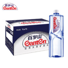 Plus会员:百岁山 饮用天然矿泉水1L*15瓶*2件78.87元（合39.44元/件）