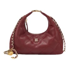 88vip:ELLE女包菱格纹hobo小手机月牙包315.5元（需领券）