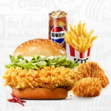 美团 肯德基 KFC 汉堡四件套单人餐原价50.5元 现价34.9元