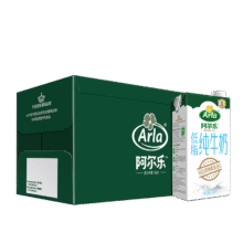 plus、需首购：阿尔乐（Arla）德国原装进口 低脂纯牛奶 1L*12盒 低脂高钙早餐奶 年货春节礼盒112.05元（需领券）