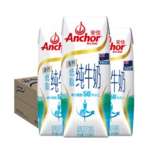安佳高钙低脂纯牛奶250ml×24盒74.9元