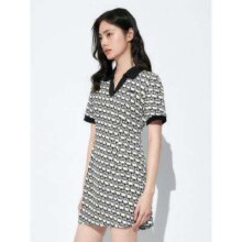30号10点 太平鸟 【满印连衣裙】夏直筒POLO领连衣裙女88元