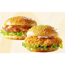 需首购：麦当劳汉堡 板烧鸡腿堡+麦辣鸡腿堡20.22+258淘金币