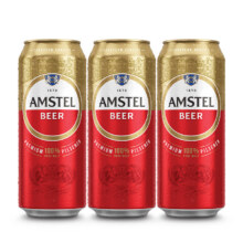喜力旗下 Amstel红爵啤酒500ml*3罐11.9元包邮（需试用）