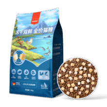 顽皮(Wanpy)双鲜猫粮 添加冻干鸡肉&三文鱼双拼猫粮1.5kg 成猫天然粮50.6元 (券后省20,月销3000+)