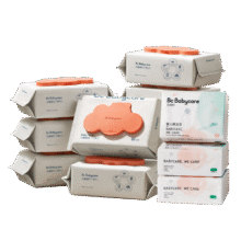 babycare 婴儿手口湿巾 9包湿巾+3包纸巾53元（赠1包橙盖湿巾）