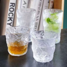 日式创意冰纹杯威士忌杯啤酒杯咖啡杯茶水杯冷饮杯 透明款 【单支装】1元（买一送一，合0.5元/件）