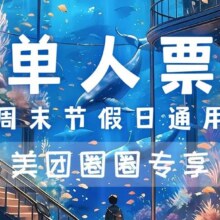亚瑟王海洋乐园【联盟特惠】大小通用单人票·周末节假日通用门票现价46.8元，美团月卡仅41.8