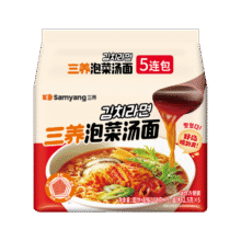 三养 泡菜汤面 104g*5袋13.9元（需领券）
