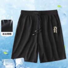 【黑科技弹力速干】夏季短裤男士休闲裤男运动裤男五分裤子男 【网眼短裤】黑 小R 3XL4.95元（需领券）