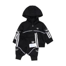 adidas 阿迪达斯 连帽时尚百搭保暖男中小童长袖套装运动套装童装54元