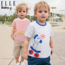 5款可选！ELLE BABY 儿童T恤动物卡通图案棉透气T恤￥15.99