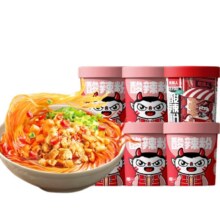食族人酸辣粉红薯粉麻酱米线方便速食网红休闲零食品夜宵 【6桶】定制酸辣粉5+活力酸辣粉118.9元（需领券）