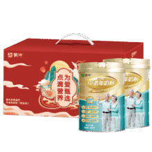 小程序：蒙牛铂金装 中老年益生菌高钙富硒奶粉800g*2罐礼盒装 营养送礼送父母72.33元（需领券）