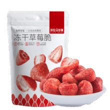 薛记炒货 冻干草莓脆 4袋果干484g（5件任选）24.9元（需领券，合4.98元/件）