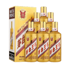 茅台（MOUTAI） 茅台王子酒 酱香型白酒 送礼婚宴 53度 500mL 6瓶 金王子整箱1308元 (券后省100)