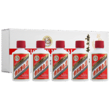 茅台（MOUTAI）飞天 白色条盒装 酱香型白酒 53度 50ml*5瓶839.32元包邮（需领券）
